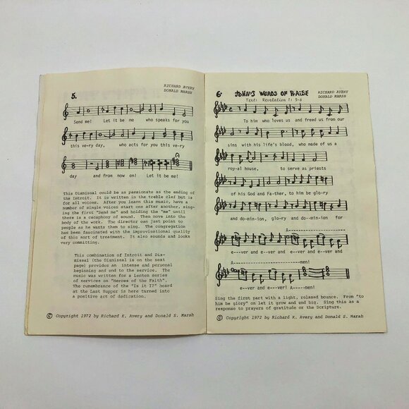 Song Booklet Hooray For God Avery & Marsh 17 songs 1972 - Picture 4 of 5